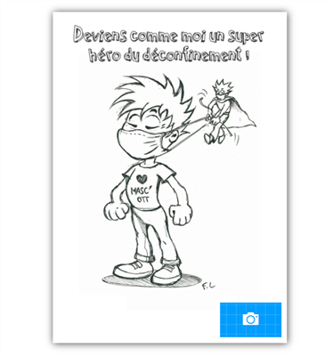 Affiche SUPER HERO MASQUÉ Personnalisable - Format 600 x 800